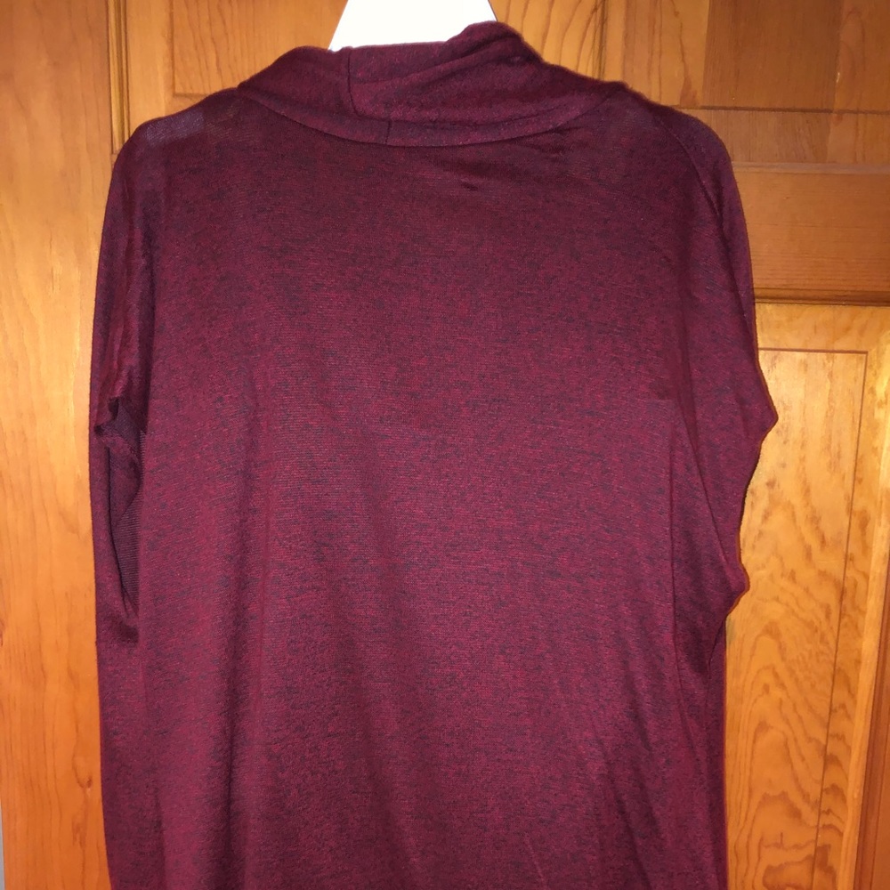 Sweater vest, dark red, shawl collar